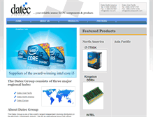 Tablet Screenshot of datec-group.com
